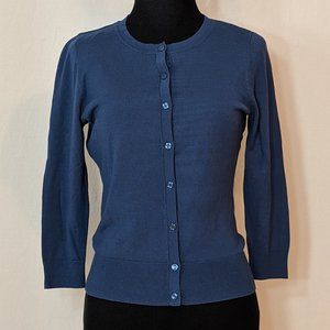 BOGO 1/2 Off / Halogen Button Front Blue Cardigan